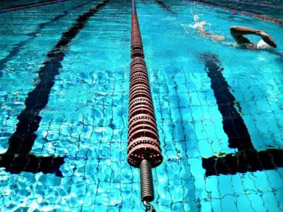 lanes of a blue swimming pool