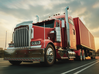 A large semi truck