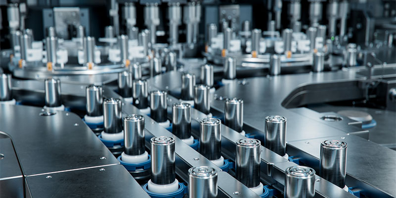 product in factory in mid production